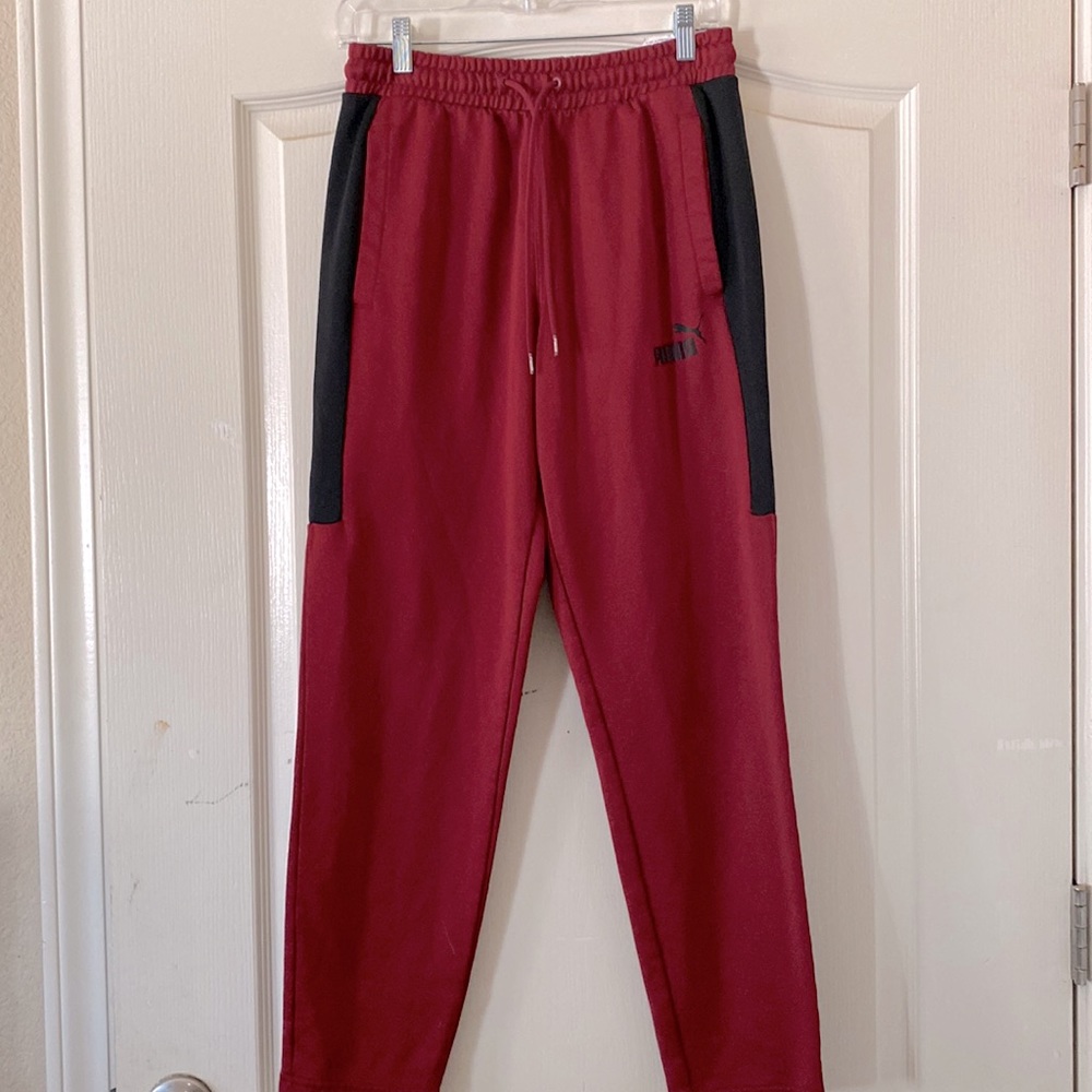 Mens Puma athletic open bottom jogger size small